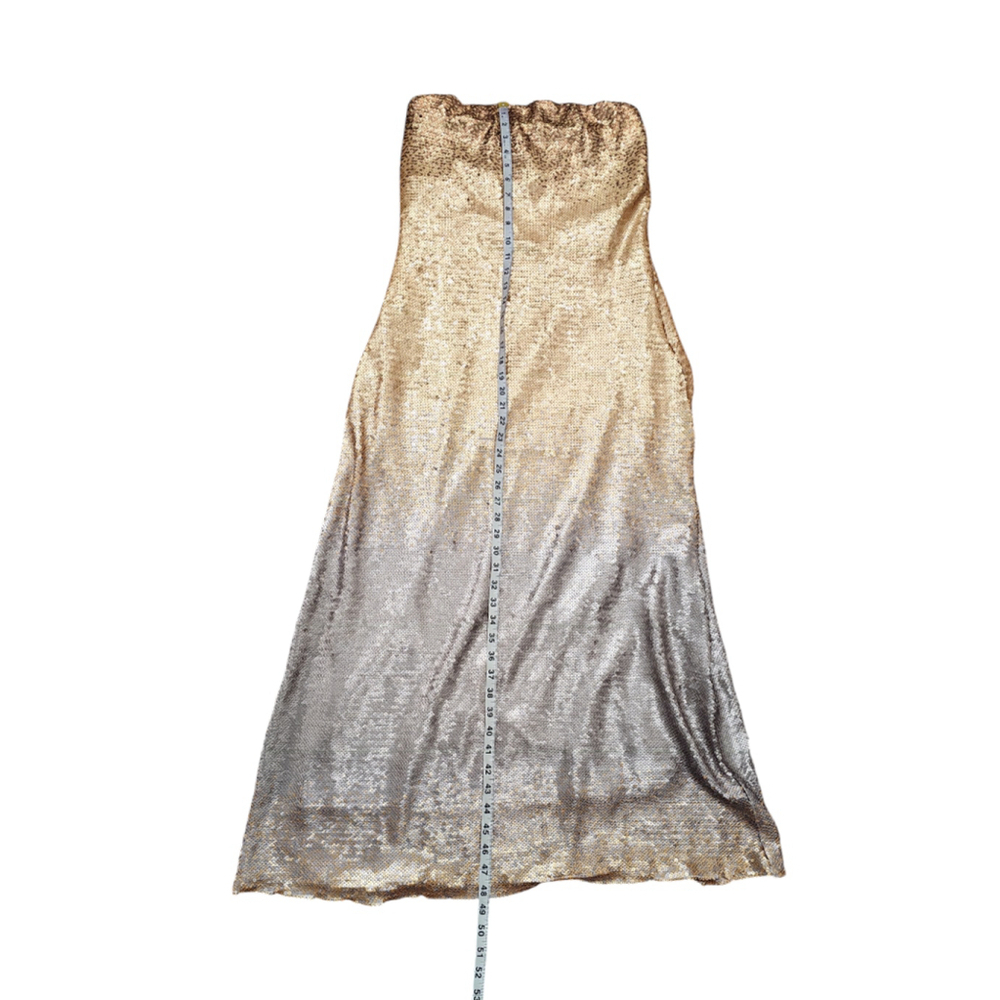 Show Me Your Mumu Taylor Tube Dress Gold Ombre Sequins Sz XL - Picture 7 of 10